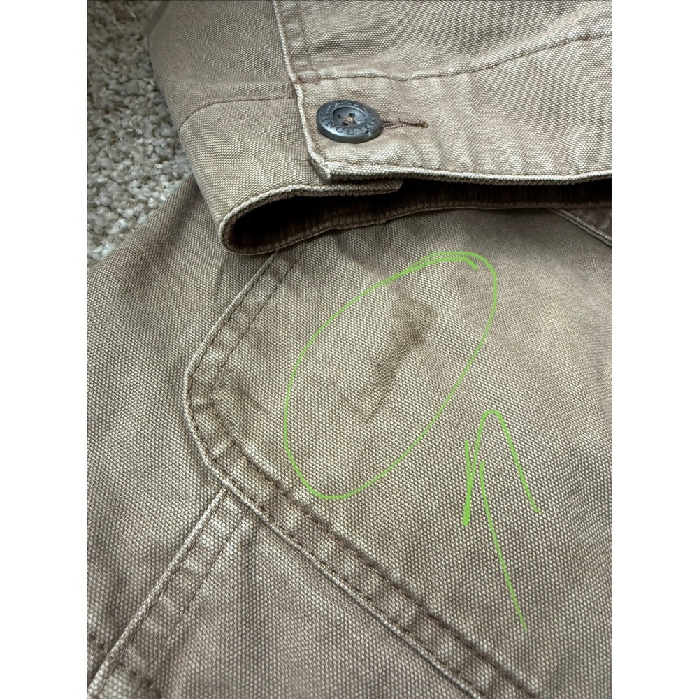 Vintage Orvis Barn Jacket Field Brown Canvas lined Corduroy Collar Gorpcore XXL - Picture 8 of 14